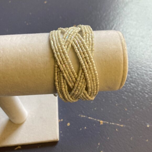 Beaded  Cuff Bracelet, EUC - Picture 2 of 4